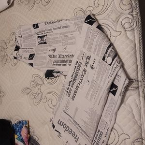 Unique vintage K-scion news print pants medium